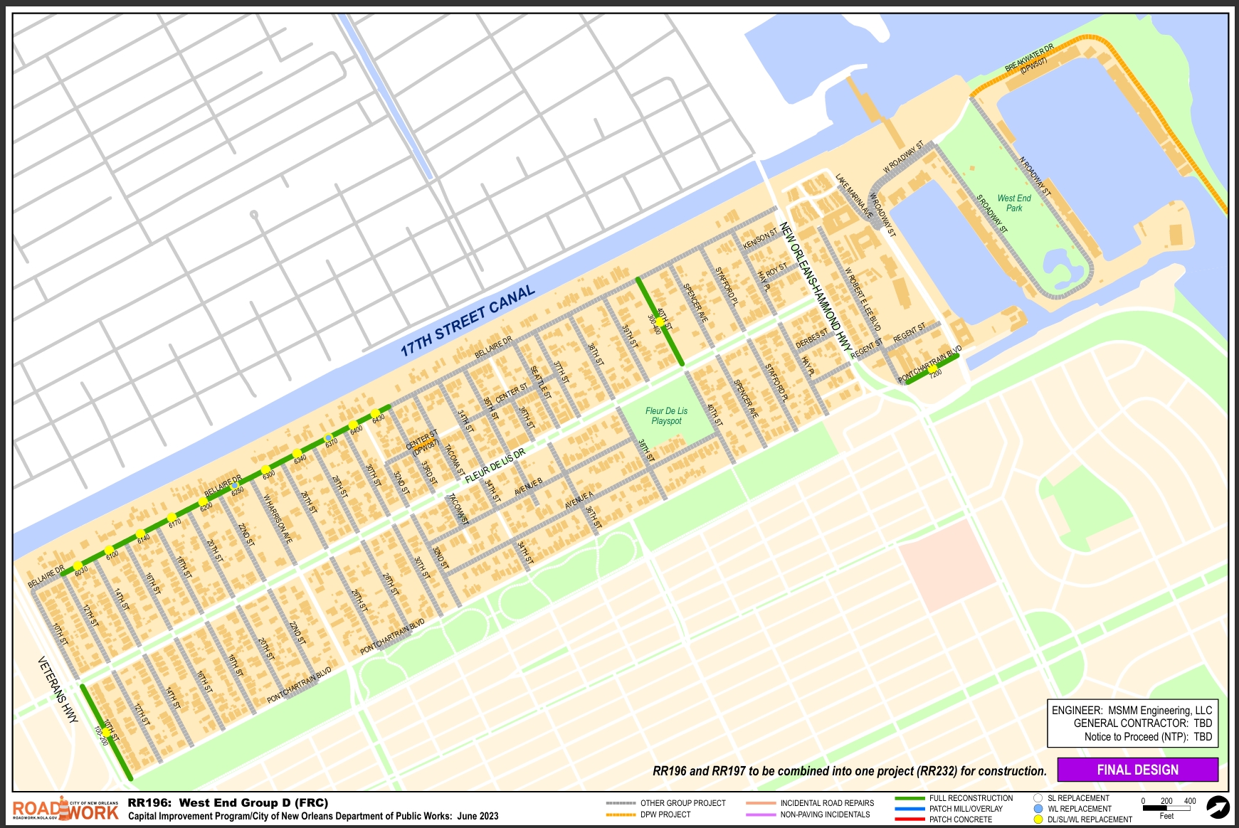 Map of West End Group D