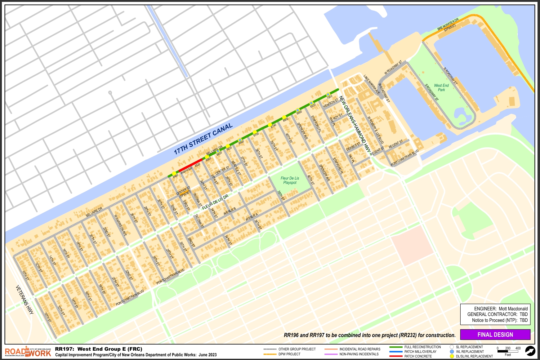 Map of West End Group E