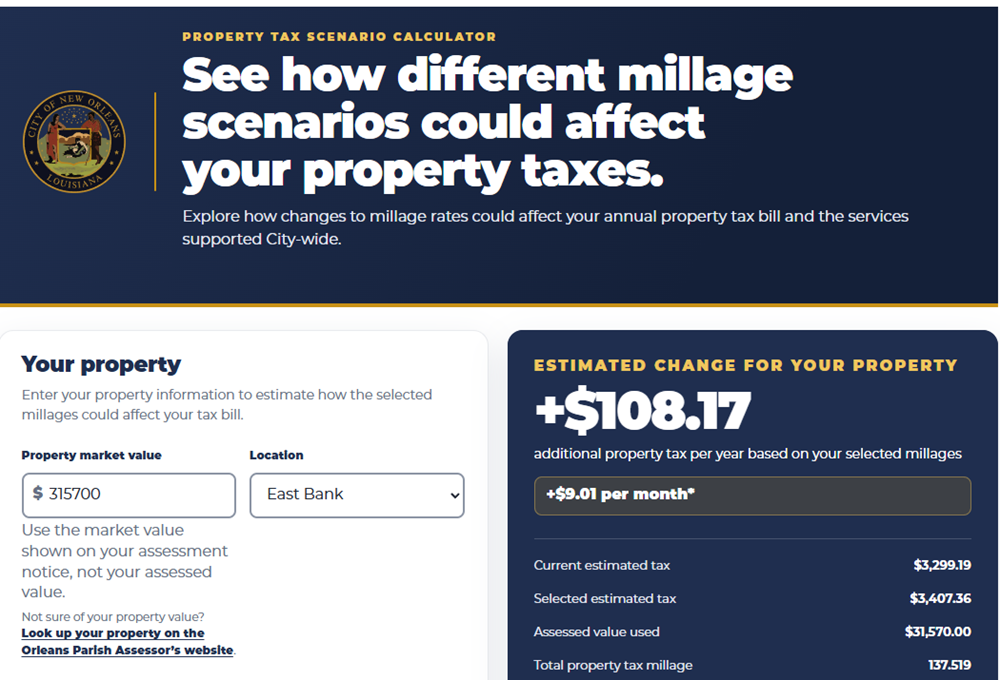Image of Property Tax Scenario Homepage