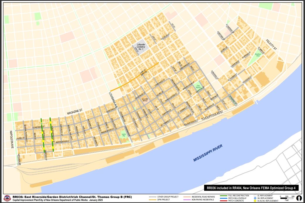 Image of East Riverside, Garden District, Irish Channel, St. Thomas Group B