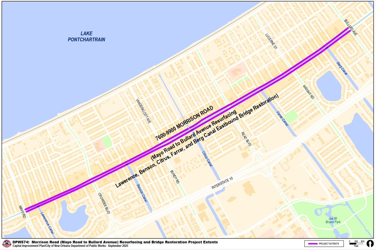 Map of Morrison Road Improvement Project