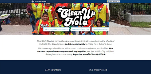 Screenshot of Clean Up NOLA