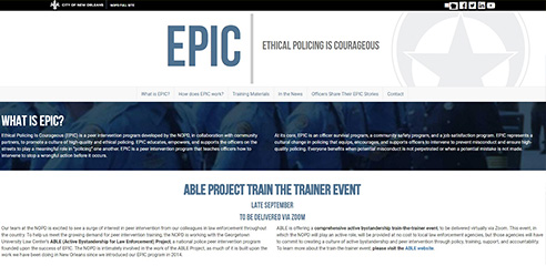 Screenshot of EPIC