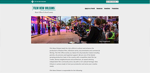 Screenshot of Film New Orleans
