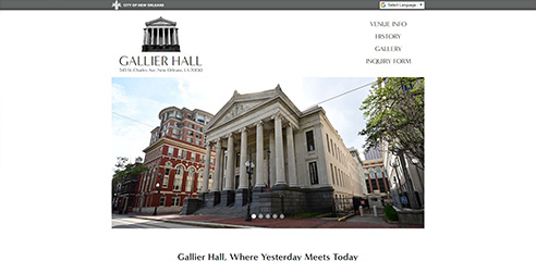 Screenshot of GallierHall.com