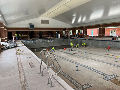 DPW crews cleaning catch basins