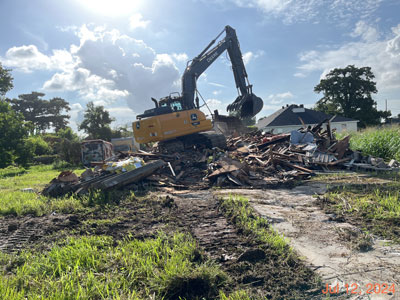 DPW crews cleaning catch basins