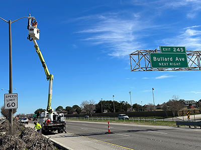 DPW crews cleaning catch basins